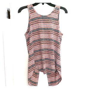 Sleeveless super soft open back top size S